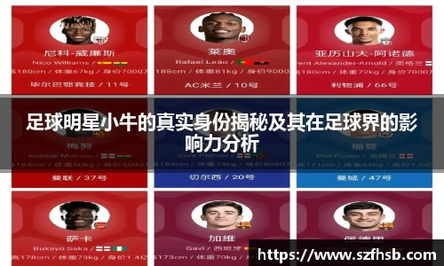 足球明星小牛的真实身份揭秘及其在足球界的影响力分析